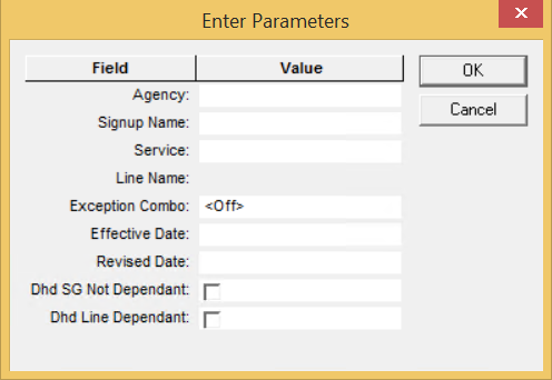 Headway Sheet parameters