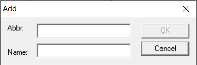 Add point dialog box