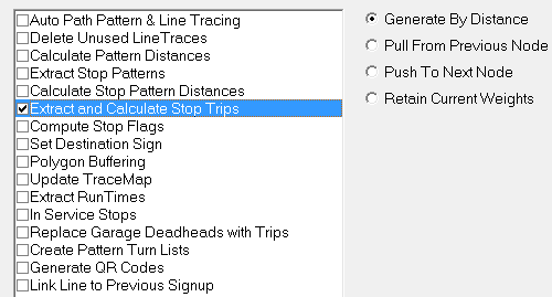 Extract and Calculate Stop trips Option