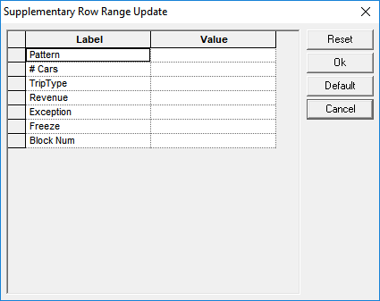 Supplementary Row Range Update