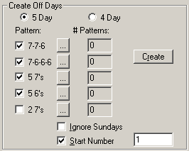 Create Off Days Tab