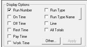 Display Options frame