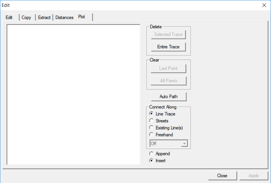Plot tab in Patterns Edit dialog box