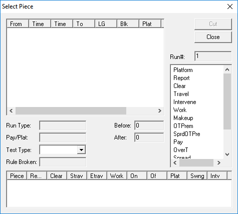 Select Piece dialog box