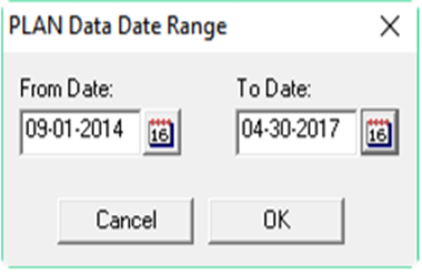 Plan Data Range