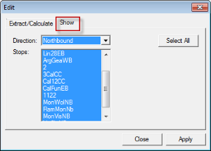 Show tab in Stop Trips Edit dialog box