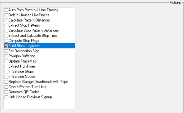 Build Block Layover dialog box