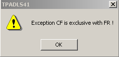 Exception error message box