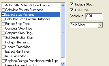 Extract Stop Patterns dialog box
