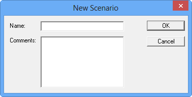 New Scenario dialog box