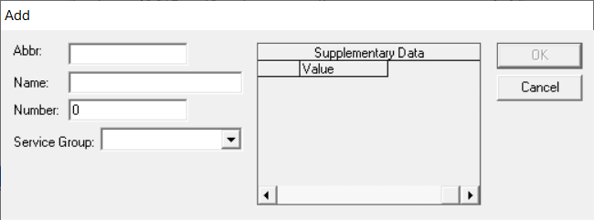 Add for Services ancillary data