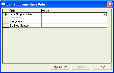 Edit supplementary data