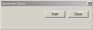 Generate Runs dialog