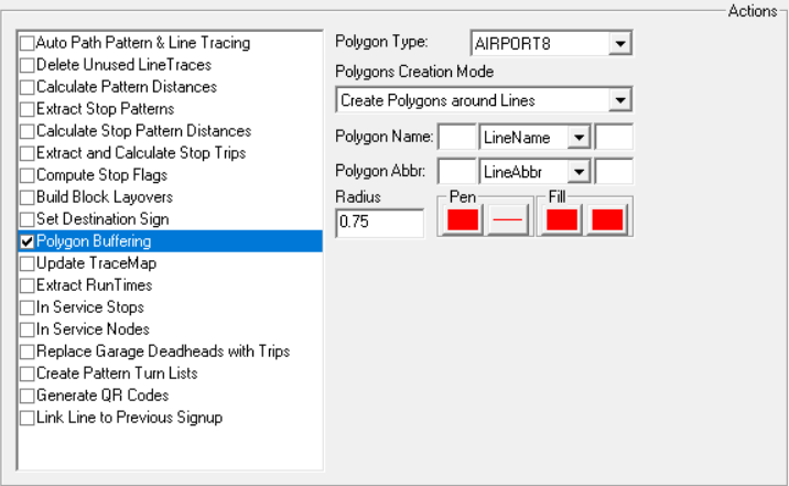 Polygon Buffering dialog