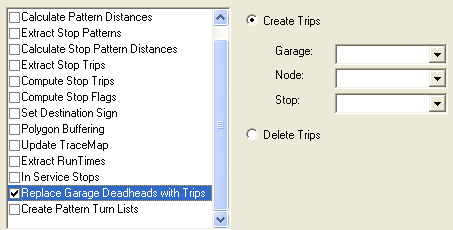 Replacing Garage Deadheads with Trips Option