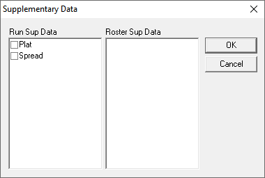 Supplementary Data dialog