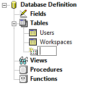 List of data tables with new table