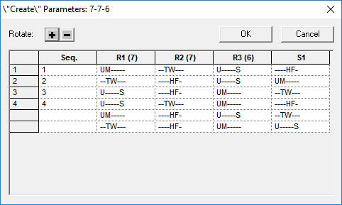 Create Parameters 7-7-6 dialog box