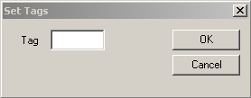 Set Tags dialog box