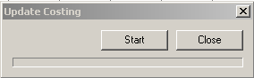 Update Costing dialog box