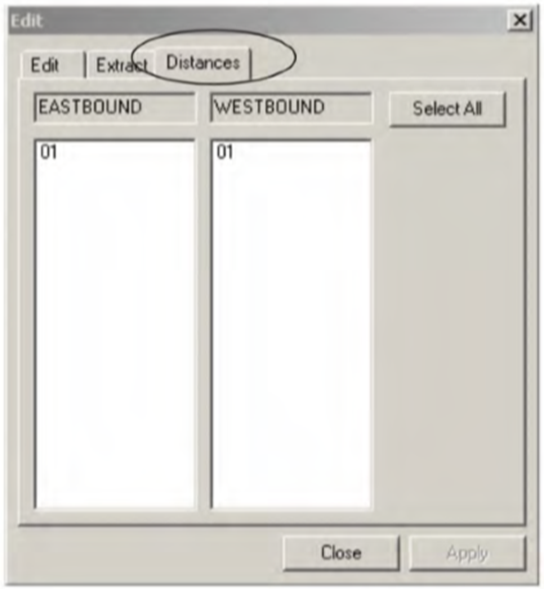 Distance Pattern tab