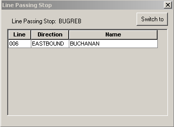 Lines Passing Stop dialog box