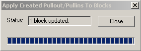 Apply Created Pullout/Pullins to Blocks dialog box