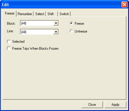 Edit dialog box with the Freeze tab open
