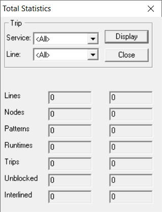 Total Statistics dialog box