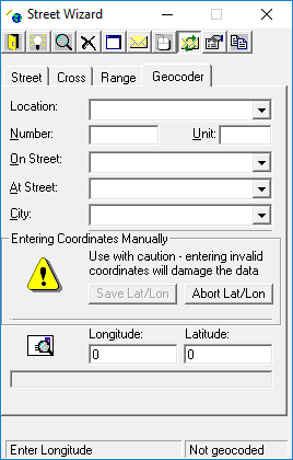 Street Wizard open to the Geocoder tab.