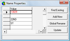 Name Properties dialog box