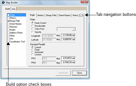 Map Builder dialog box