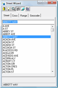 Street Wizard Dialog Box