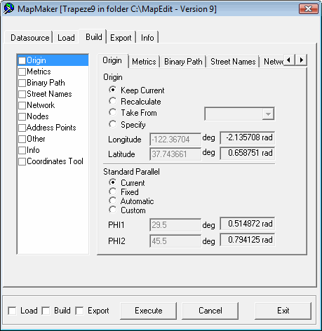 MapMaker screen with the Build tab open