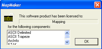 MapMaker dialog box