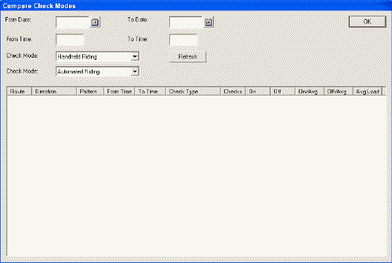 Compare Check Modes dialog box