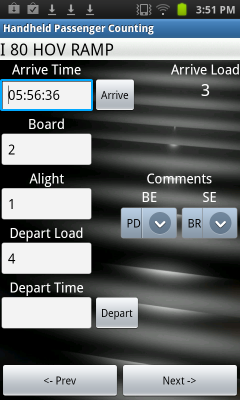 Alternative data entry screen