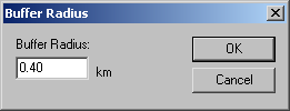 Buffer Radius dialog box