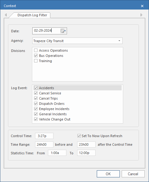 Dispatch Log Context