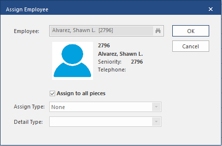 Assign Employee using drag and drop