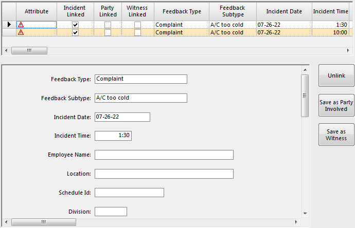 Linking Feedback Records
