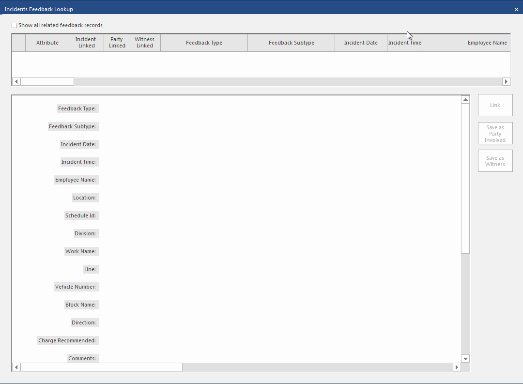 Incident Feedback Lookup