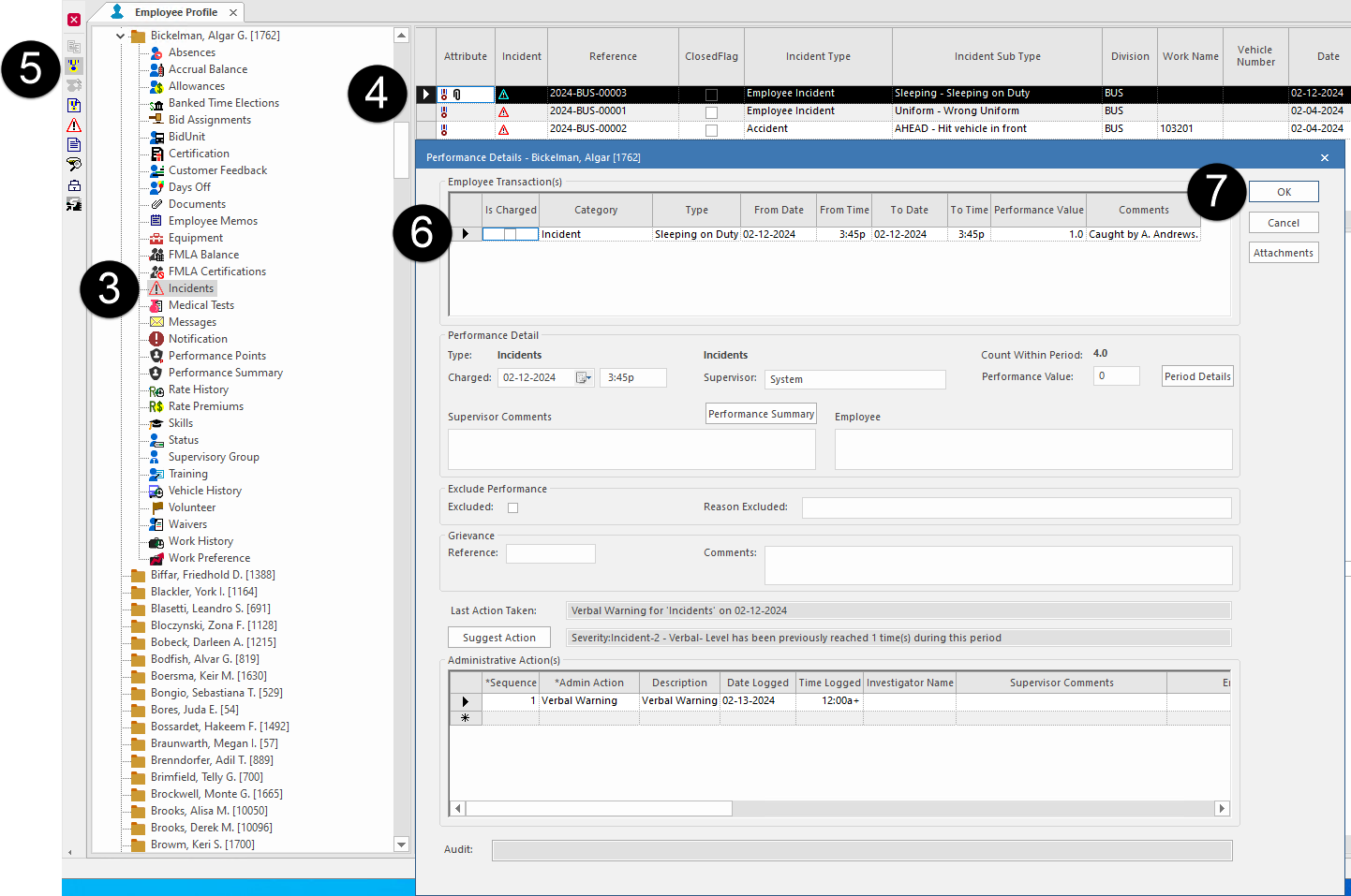 Performance Details Is Charged Example