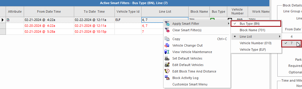 Multiple Smart filters