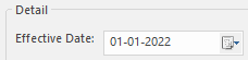 The Effective Date field.
