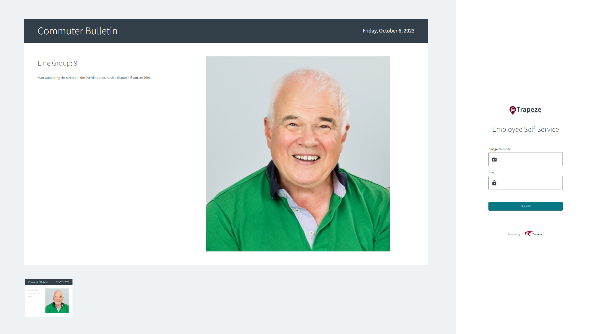 Employee Self-Service sign in page.