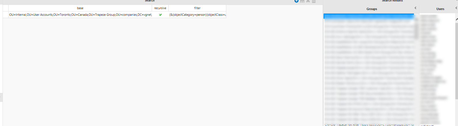 Sample groups and users