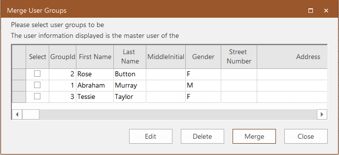 Merge User Groups dialog box