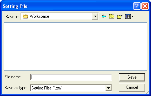 Setting File dialog box