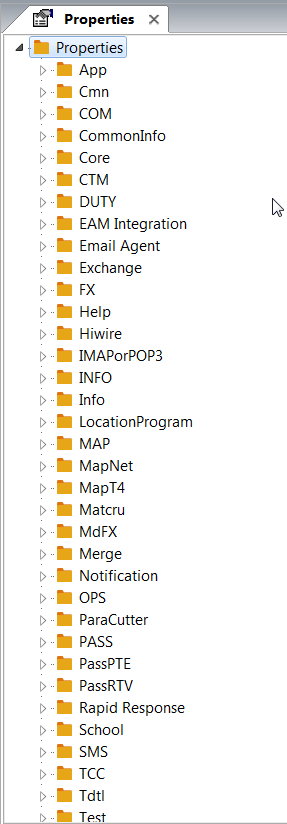 The Properties folder and its subfolders are shown.